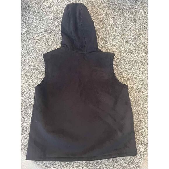 Lauren Ralph Lauren Suede & Sherpa hooded Vest - Picture 2 of 9